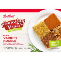 Meal Mart Amazing Meals Parve Variety Kugels-Potato Kugel, Noodle Kugel, Salty Noodle Kugel & Parve Kishke 12 oz