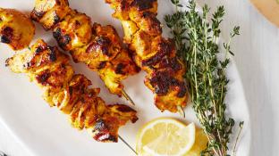 Baby Chicken Shish Kebab with one Free Side Dish