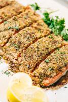 Breaded Baked Salmon Fillet with one Free Side Dish