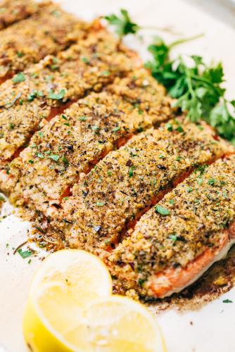 Breaded Baked Salmon Fillet with one Free Side Dish