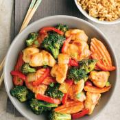 Stir Fry Chicken Vegetables with White Rice