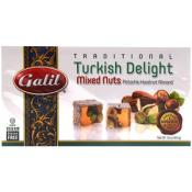 Galil Traditional Turkish Delight Mixed Nuts Pistachio Hazelnut Almond 16 oz