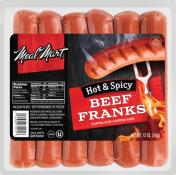 Meal Mart Hot & Spicy Beef Franks 12 oz