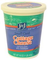 J&J Kosher Dairy Small Curd Cottage Cheese 4% Milk Fat 16 oz