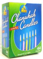 Ner Mitzah Colorful Chanukah Candles 44 ct