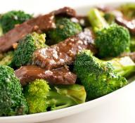 Beef with Broccoli and White Rice