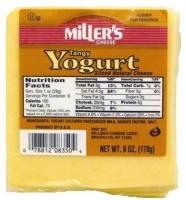 Miller's Tangy Yogurt Sliced Natural Cheese 6 oz