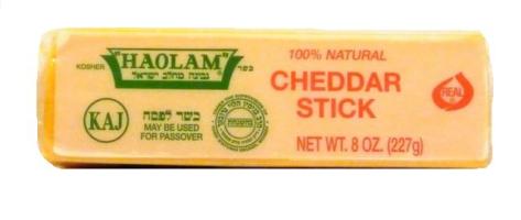 Haolam 100% Natural Yellow Cheddar Stick 8 oz