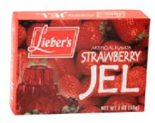 Lieber's Artificial Flavor Strawberry Jel 3 oz