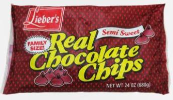 Lieber';s Semi Sweet Chocolate Chips Family Size 24 oz