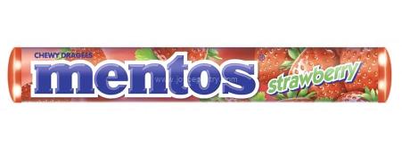 Mentos Strawberry Flavored Chewy Dragees 1.32 oz