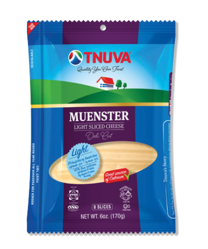 Tnuva Muenster Light Sliced Cheese Deli Cut 6 oz
