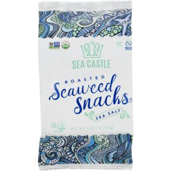 Sea castle roasted seaweed snacks sea salt .35 oz