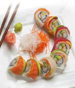 Rainbow Sushi Rolls - 2 Rolls (16 Pieces)