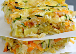 Homemade Garden Vegetable Kugel - Serve 6 to 8 People