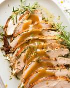 Tender Sliced Chicken Breast with Gravy with one Free Side Dish