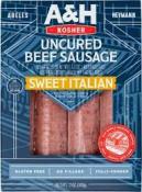A & H Uncured Beef Sausage Sweet Italian 12 oz