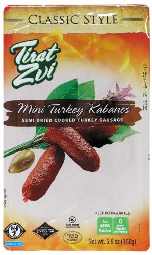 Tirat Zvi Mini Turkey Kabanos 5.6 oz