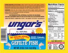 Ungar's Gefilte Fish No Sugar Added 22 oz